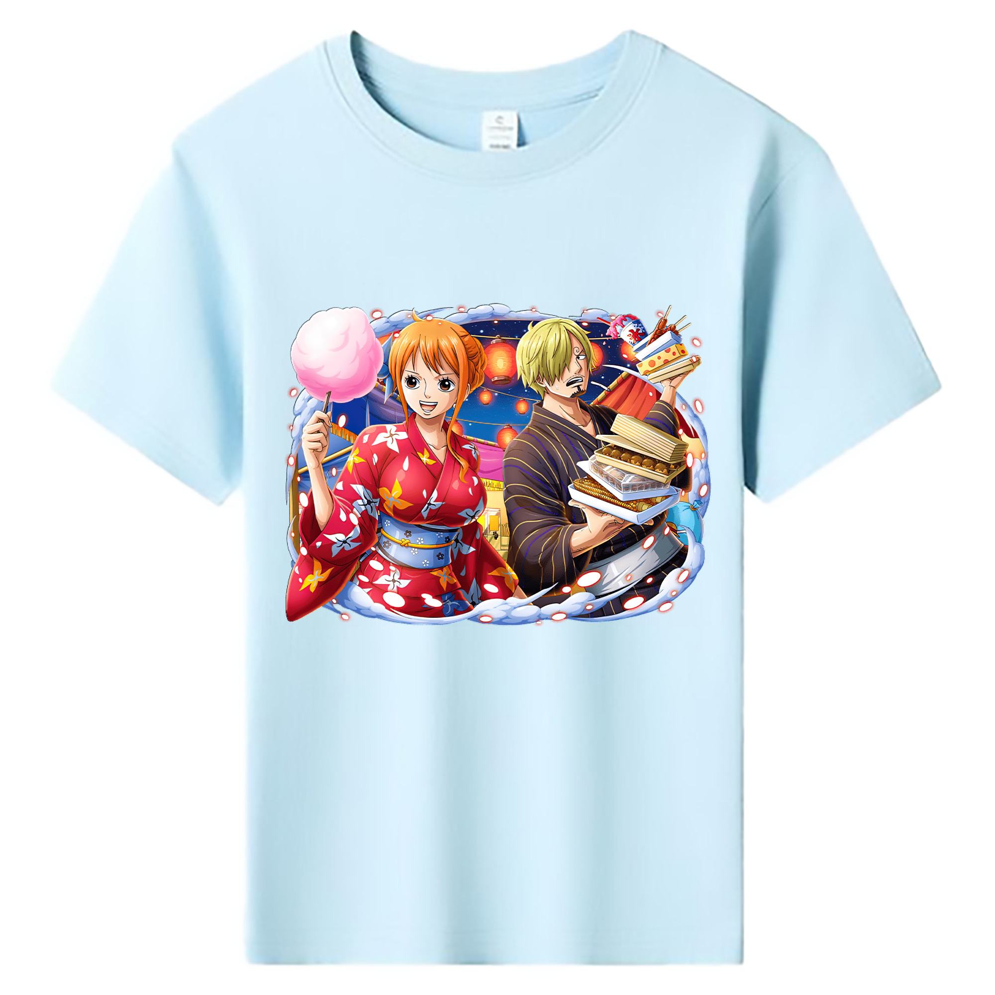 （画像用） ワンピース サンジ ONE PIECE Sanji 綿100％キッズTシャツ（フロントプリント）